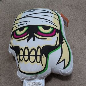 Zombie Skull Accent Pillow